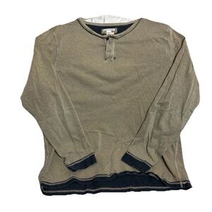 Carbon2Cobalt Mens L/S Cotton Henley Shirt Sz XL Hiking Outdoor Breathable Rust